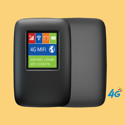 3000mAh Hotspot Mobiele 4G van zakwifi Router met Geopende het Schermzwarte