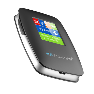 3000mAh Hotspot Mobiele 4G van zakwifi Router met Geopende het Schermzwarte