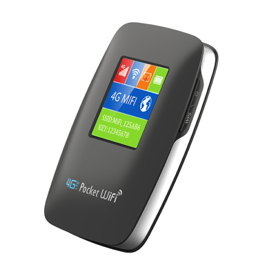 3000mAh Hotspot Mobiele 4G van zakwifi Router met Geopende het Schermzwarte