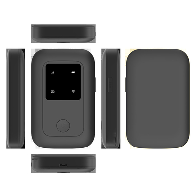 De geopende Router van 4G Lte MiFi met LEIDENE Lichten SIM Card Black