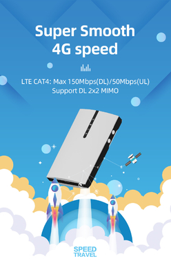 Hoge snelheids150mbps Mobiele Hotspot 4G Lte Router voor Reis2100mah Batterij