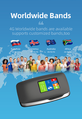 Hotspot van de Routerwifi van 3000mAh 4G LTE Draadloze MiFi met LCD het Scherm Internationale Band